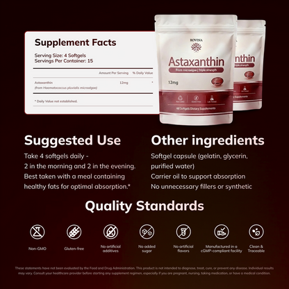 Rovina Astaxanthin 12mg Softgels